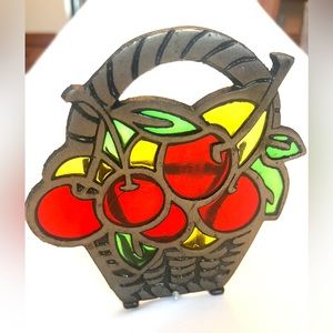 Vintage Napkin Holder- cherries